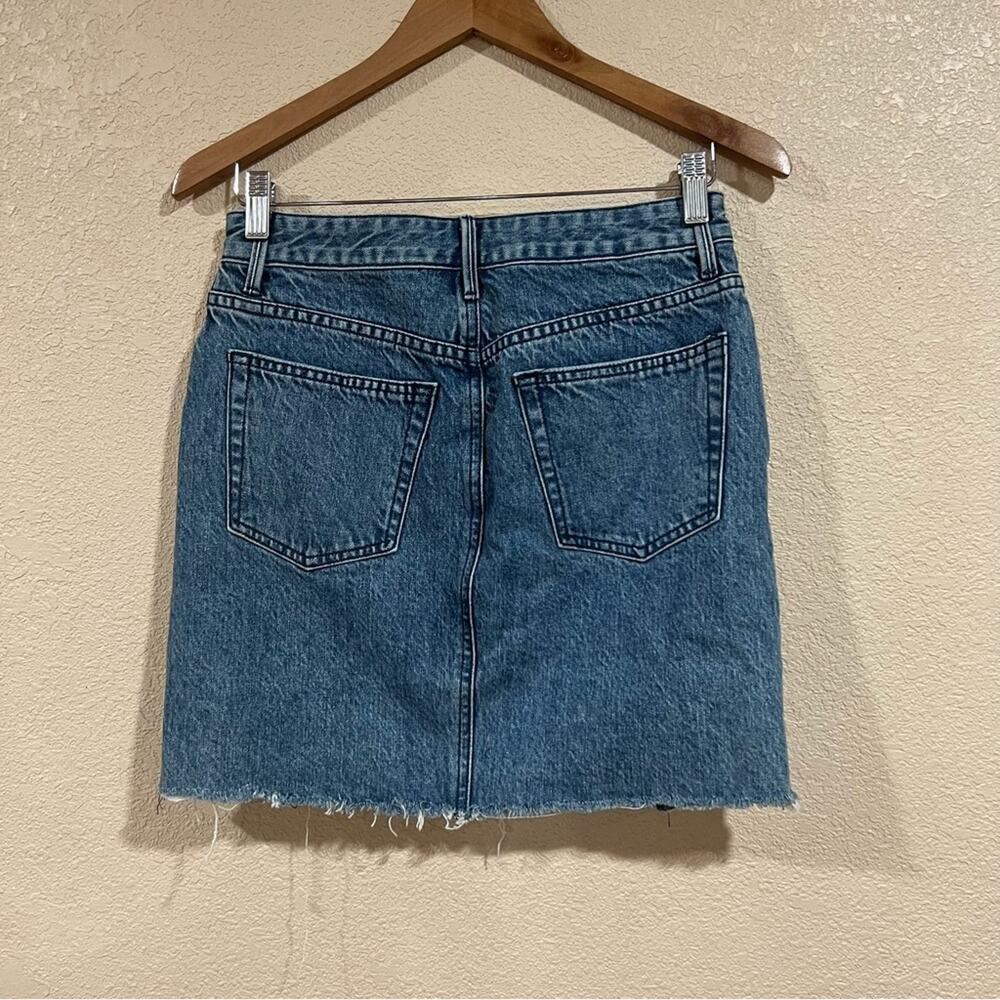 GRLFRND Denim Natalie raw hemline high waist jean skirt 27/4 - Picture 5 of 7